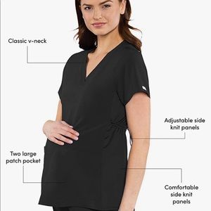 - Med conture maternity black scrub shirts